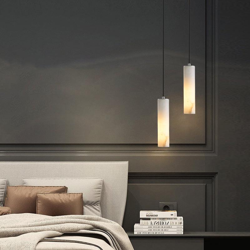 Ciladune Alabaster Cylindrical Round Chandelier - XYlight