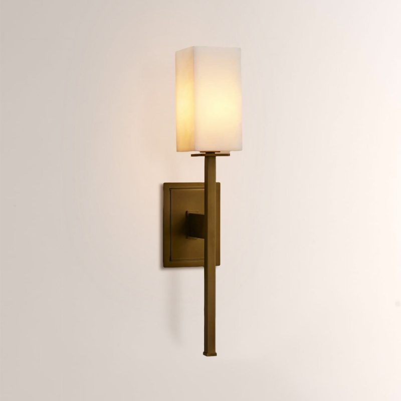 Clara Alabaster Torch Wall Sconce