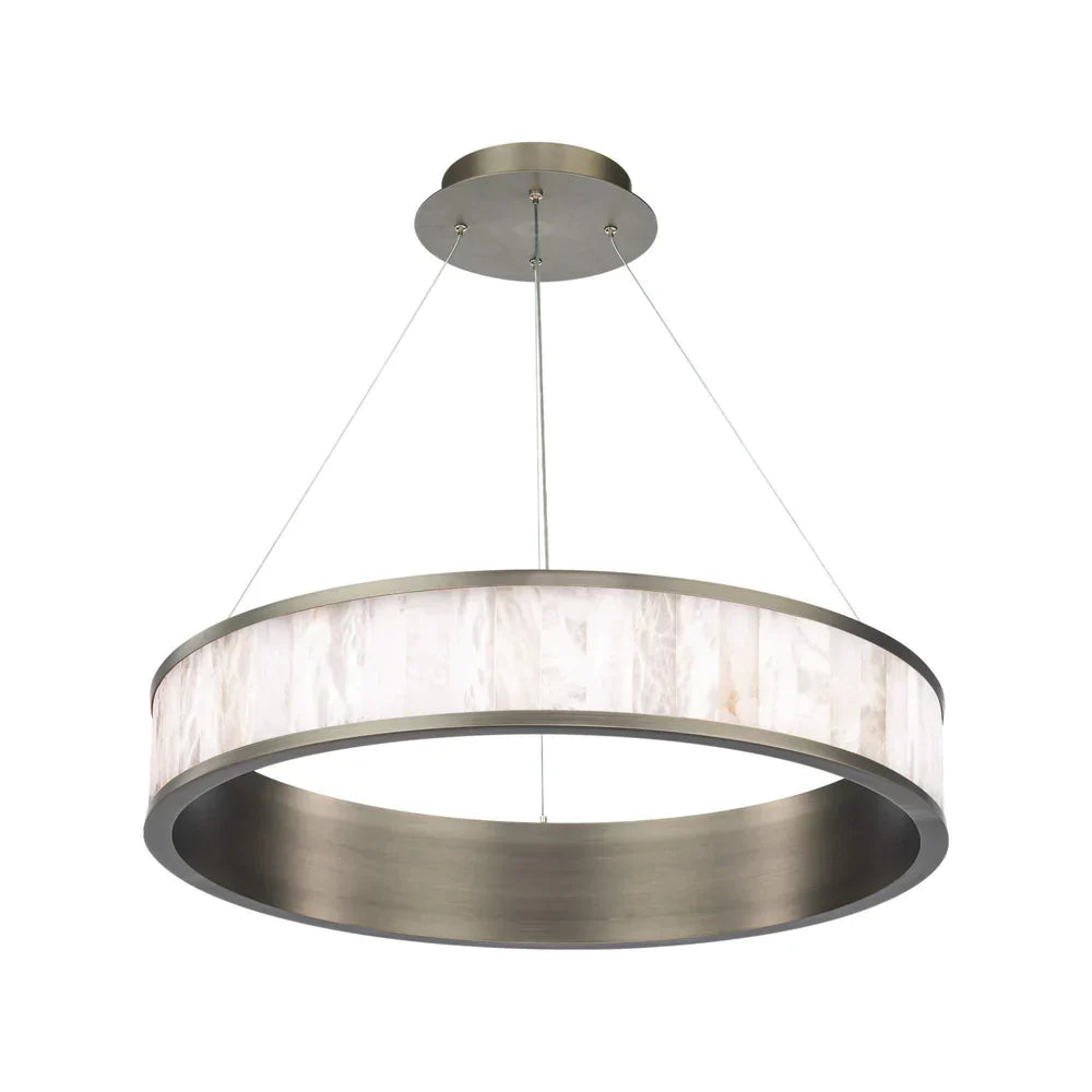 Coliseo Alabaster 28in LED Round Chandelier - XYlight