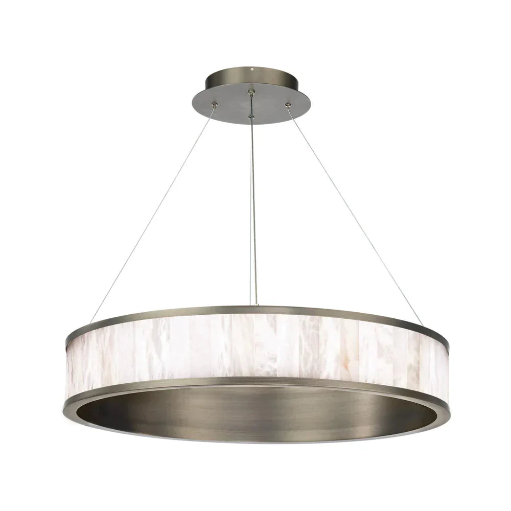 Coliseo Alabaster 28in LED Round Chandelier - XYlight