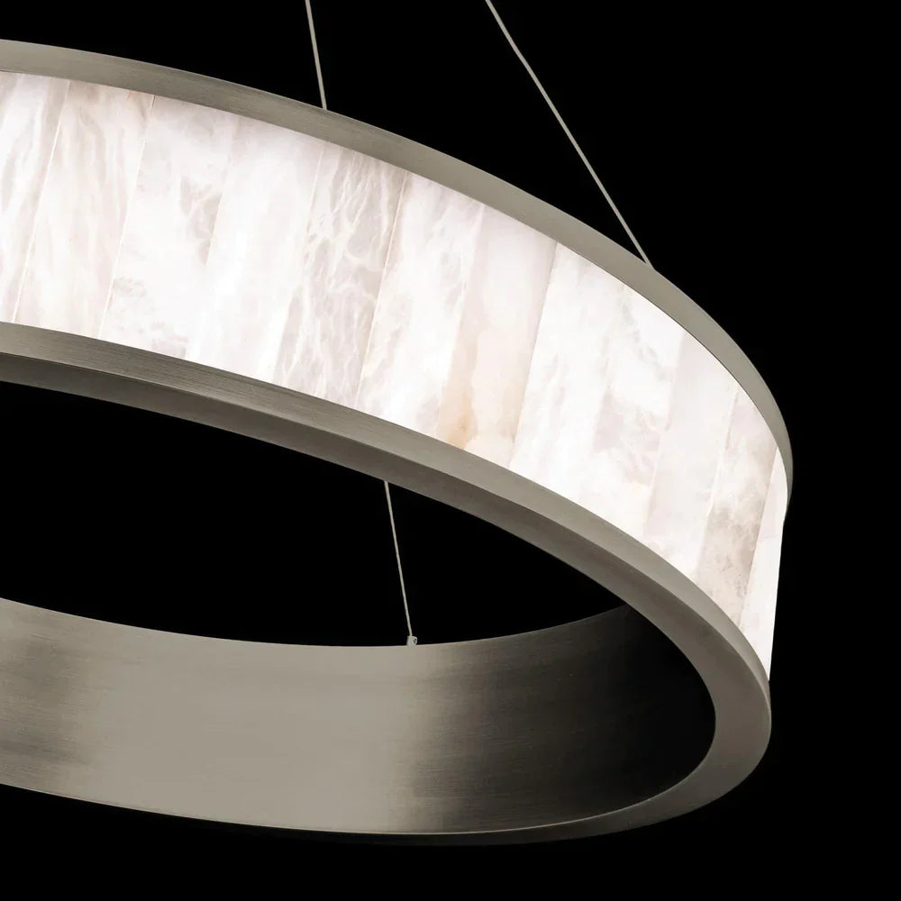Coliseo Alabaster 28in LED Round Chandelier - XYlight