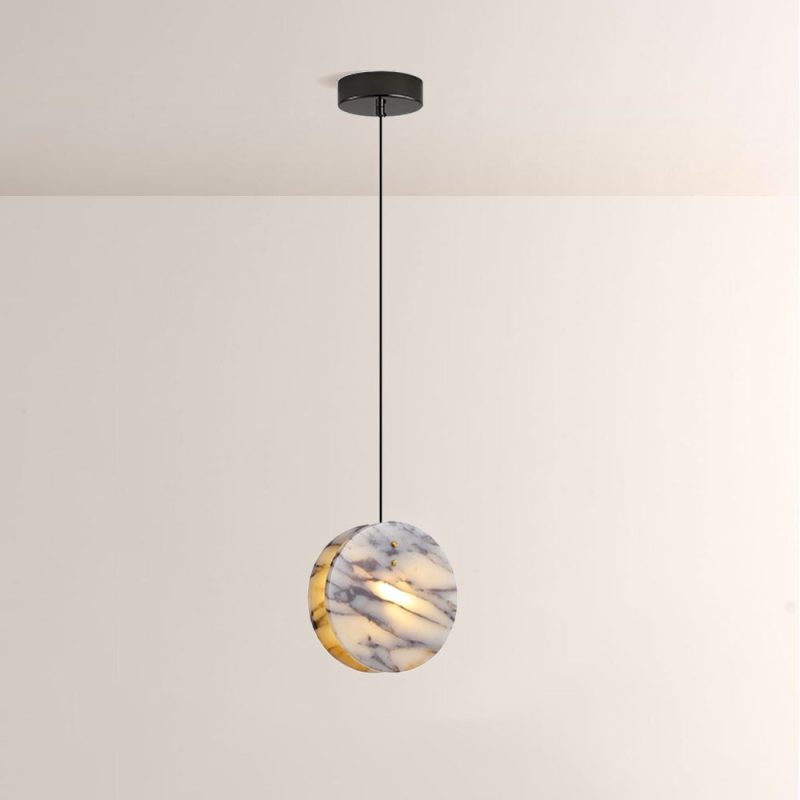 Collins Disc-Shaped Marble Pendant