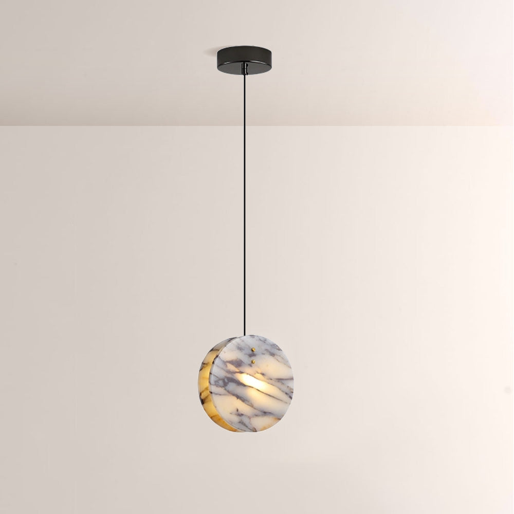 Collins Disc-Shaped Marble Pendant - XYlight