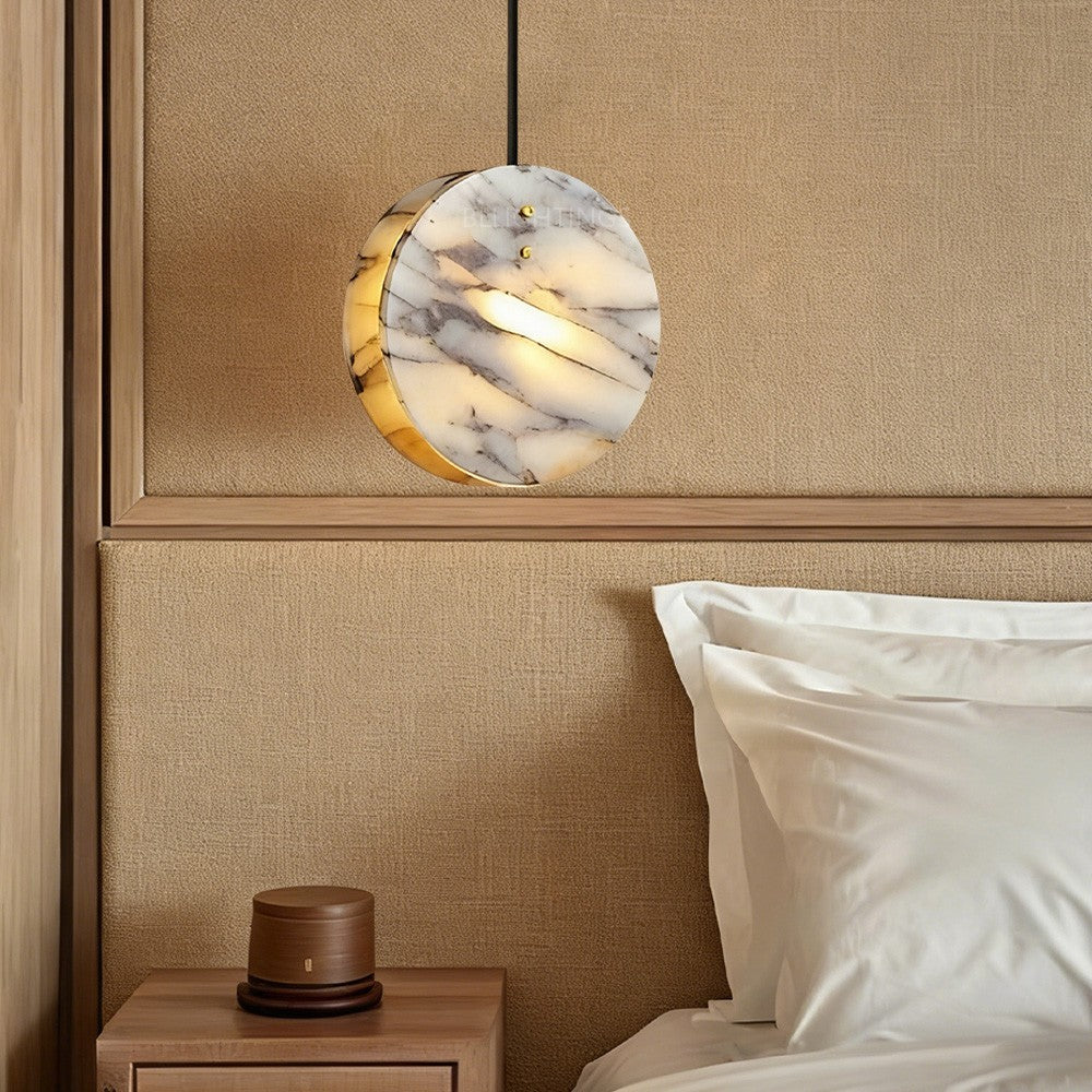 Collins Disc-Shaped Marble Pendant - XYlight