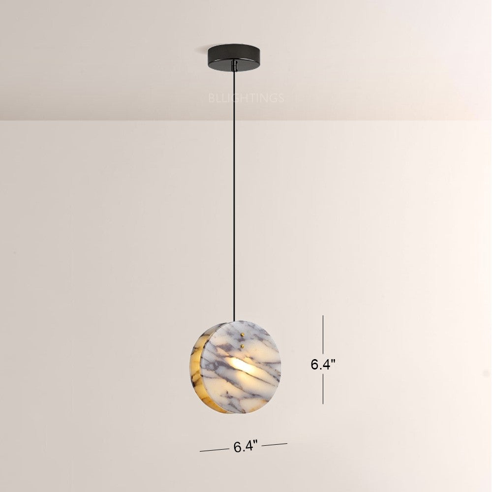 Collins Disc-Shaped Marble Pendant - XYlight