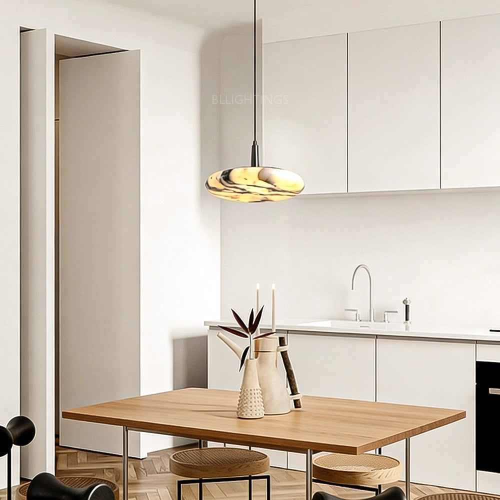 Collins Low-Profile Marble-Effect Linear Pendant(1/2/3-Head) - XYlight