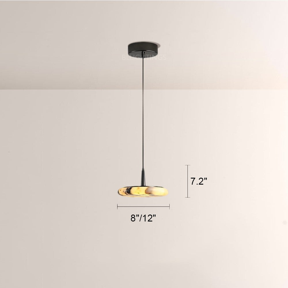 Collins Low-Profile Marble-Effect Linear Pendant(1/2/3-Head) - XYlight
