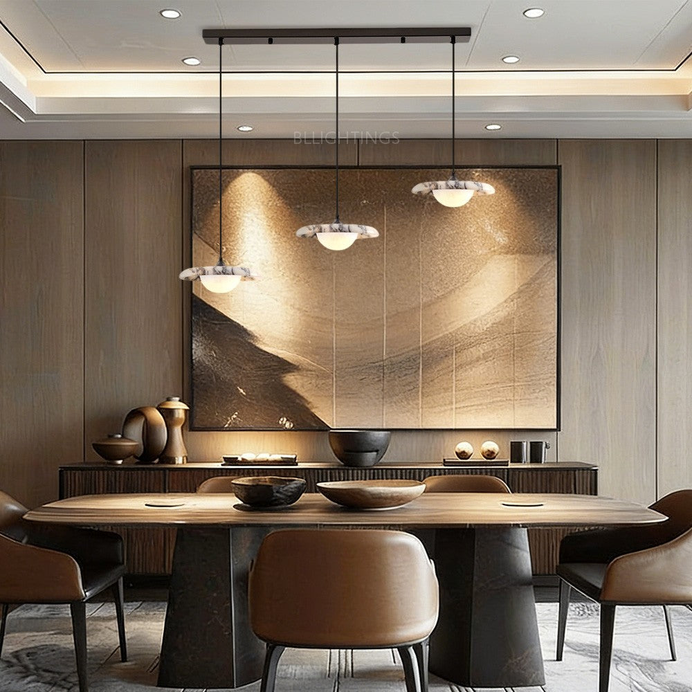 Collins Saucer Globe Marble Chandelier - XYlight