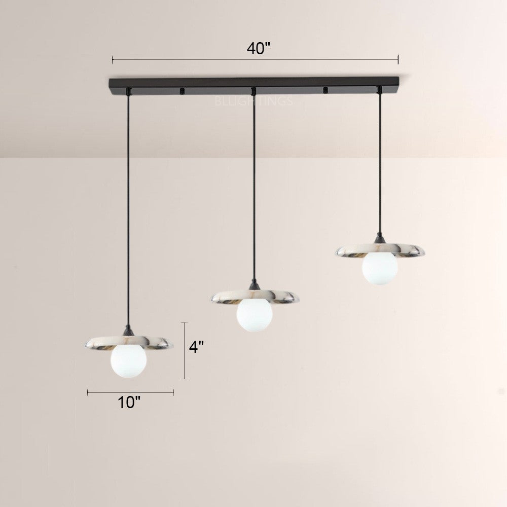 Collins Saucer Globe Marble Chandelier - XYlight