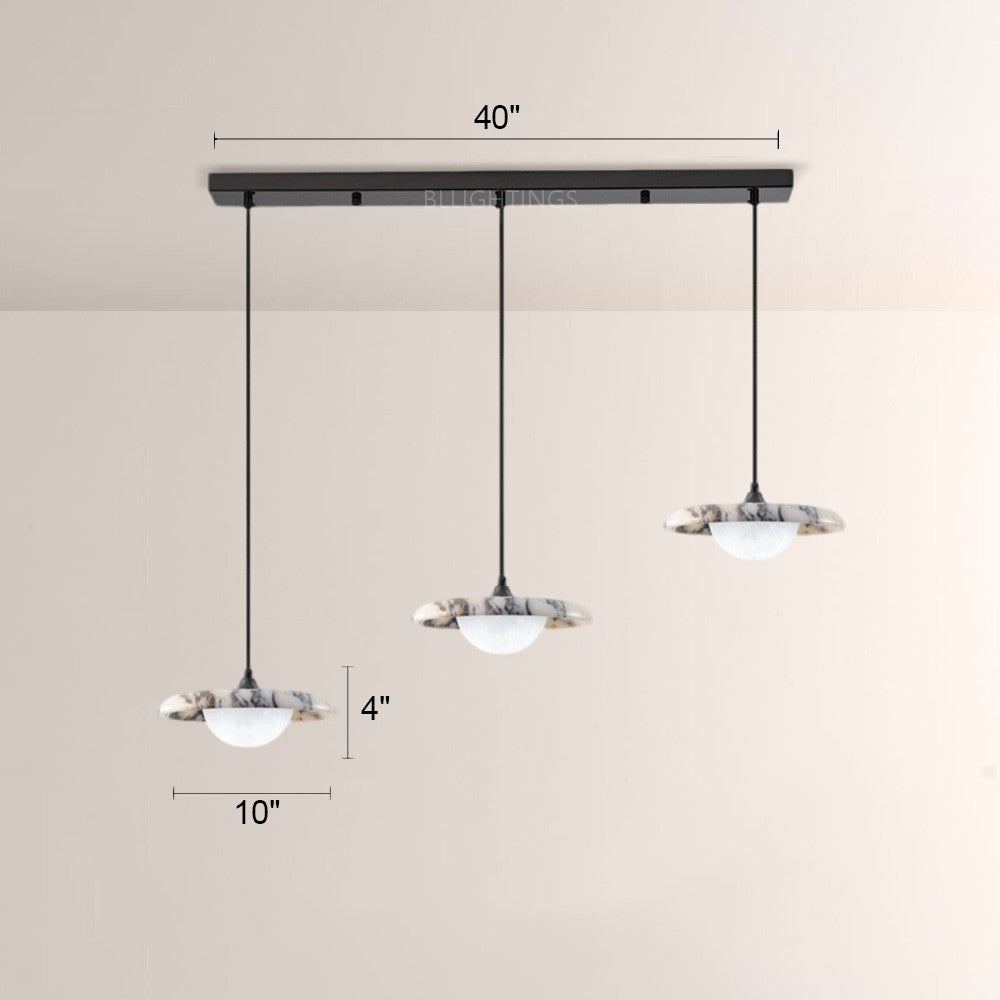 Collins Saucer Globe Marble Chandelier - XYlight