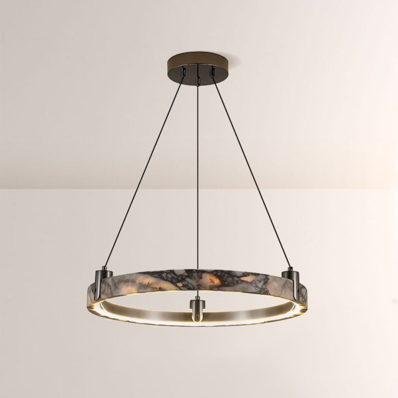 Collins Single-Ring Marble Chandelier