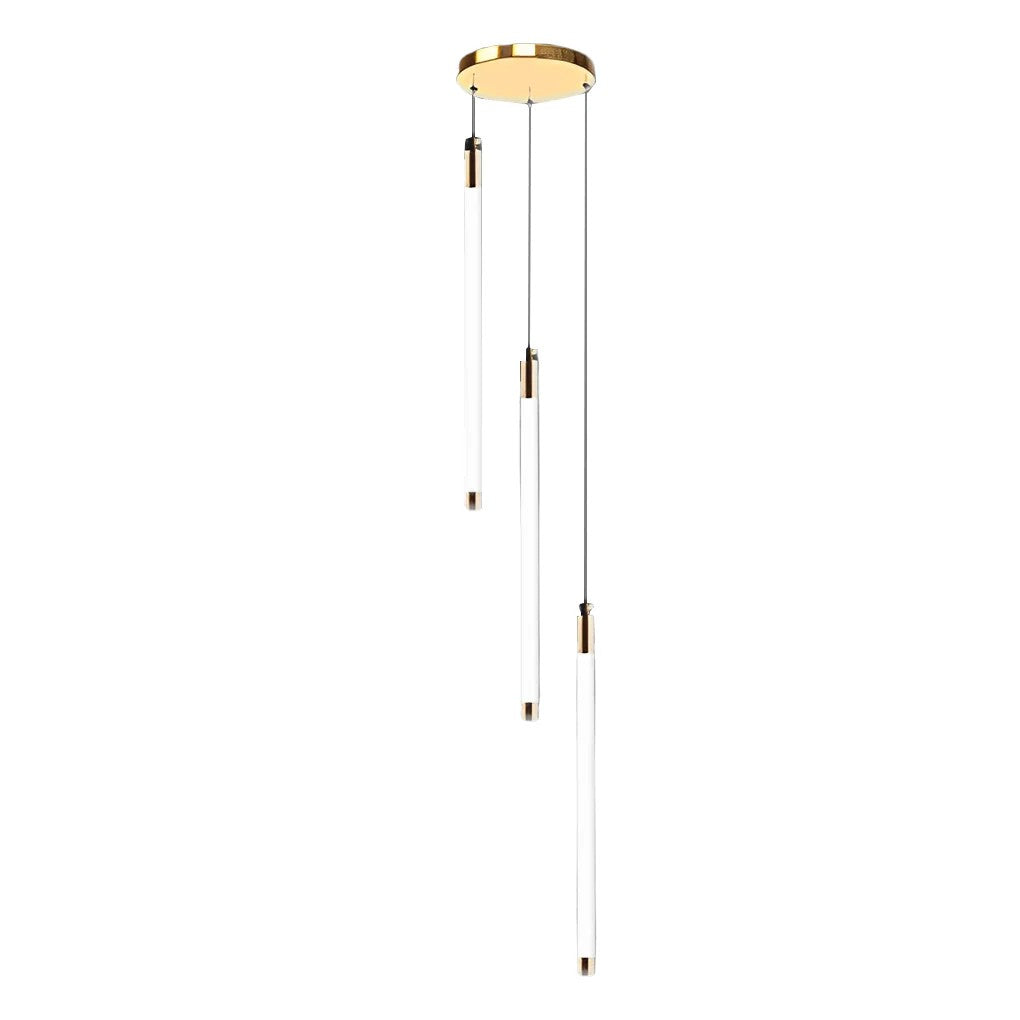 Contemporary Staircase Chandelier Spiral Tube Ceiling Light - XYlight