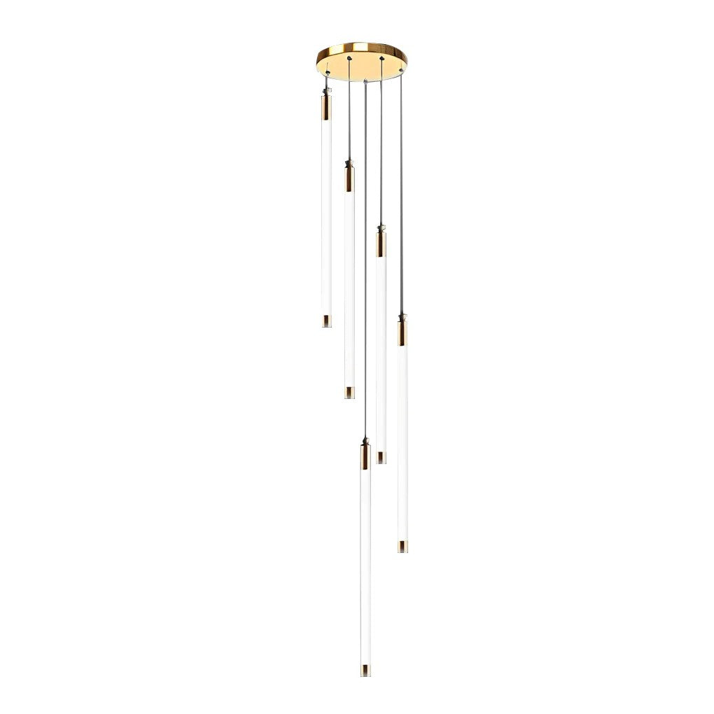Contemporary Staircase Chandelier Spiral Tube Ceiling Light - XYlight