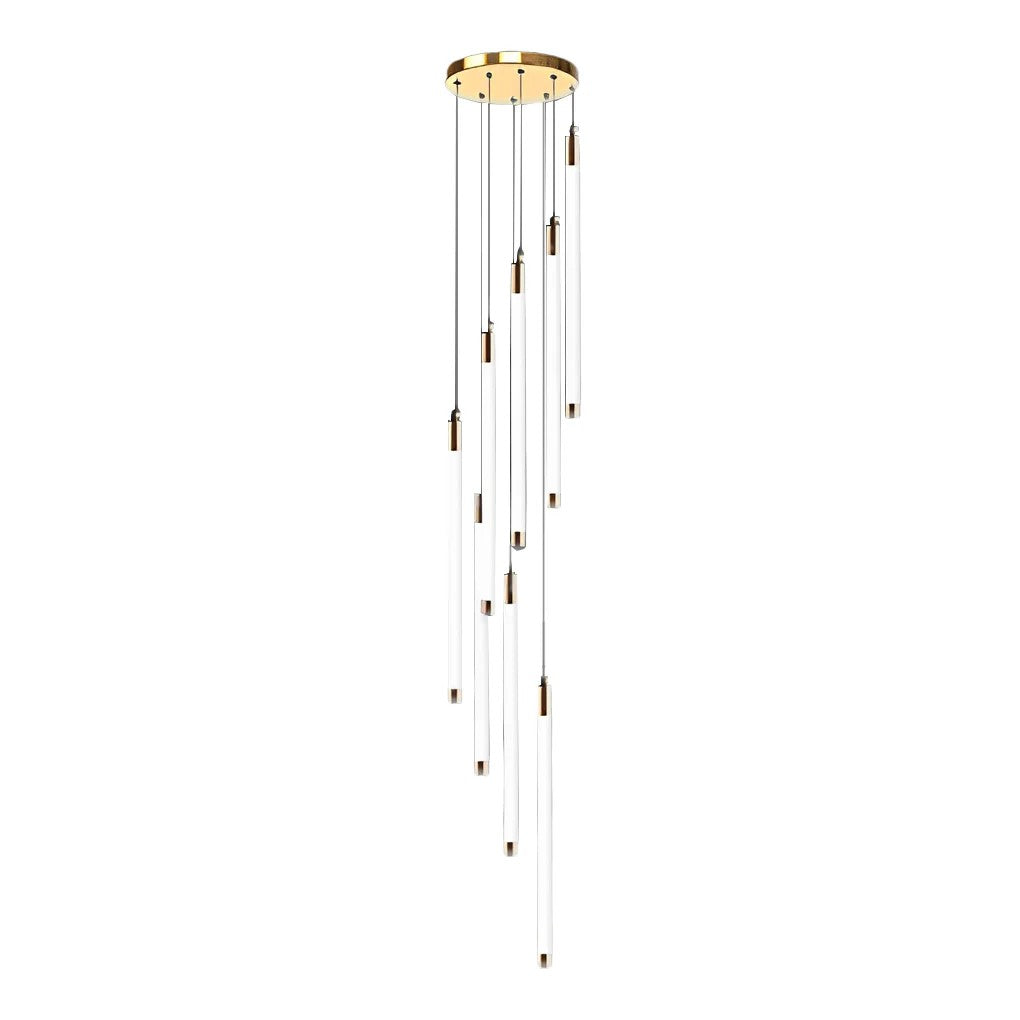 Contemporary Staircase Chandelier Spiral Tube Ceiling Light - XYlight