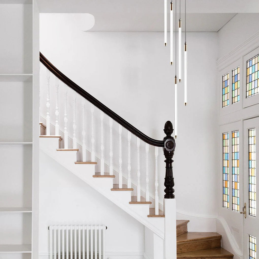 Contemporary Staircase Chandelier Spiral Tube Ceiling Light - XYlight