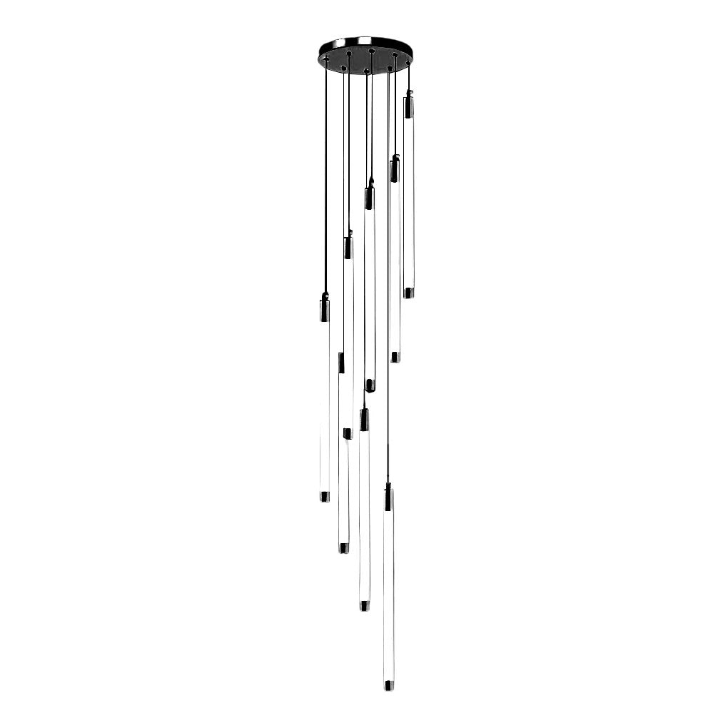 Contemporary Staircase Chandelier Spiral Tube Ceiling Light - XYlight
