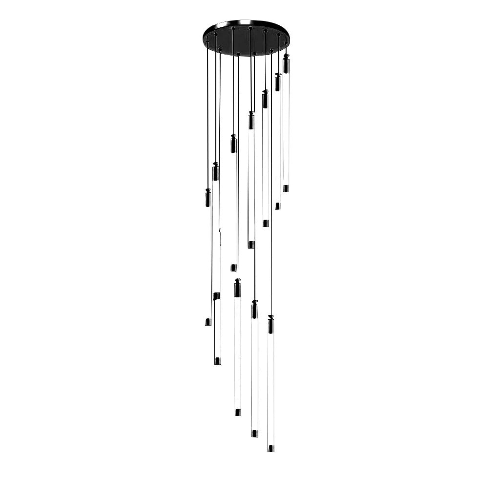 Contemporary Staircase Chandelier Spiral Tube Ceiling Light - XYlight