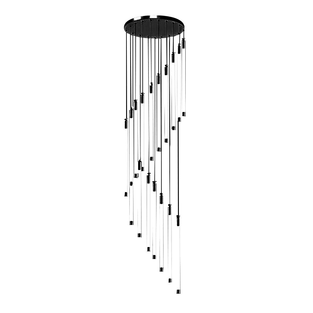 Contemporary Staircase Chandelier Spiral Tube Ceiling Light - XYlight