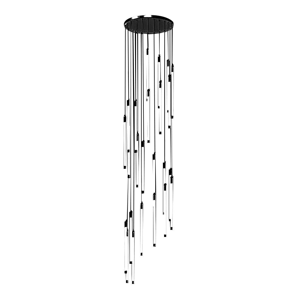 Contemporary Staircase Chandelier Spiral Tube Ceiling Light - XYlight