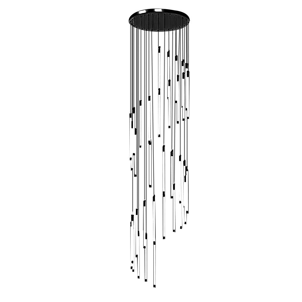 Contemporary Staircase Chandelier Spiral Tube Ceiling Light - XYlight