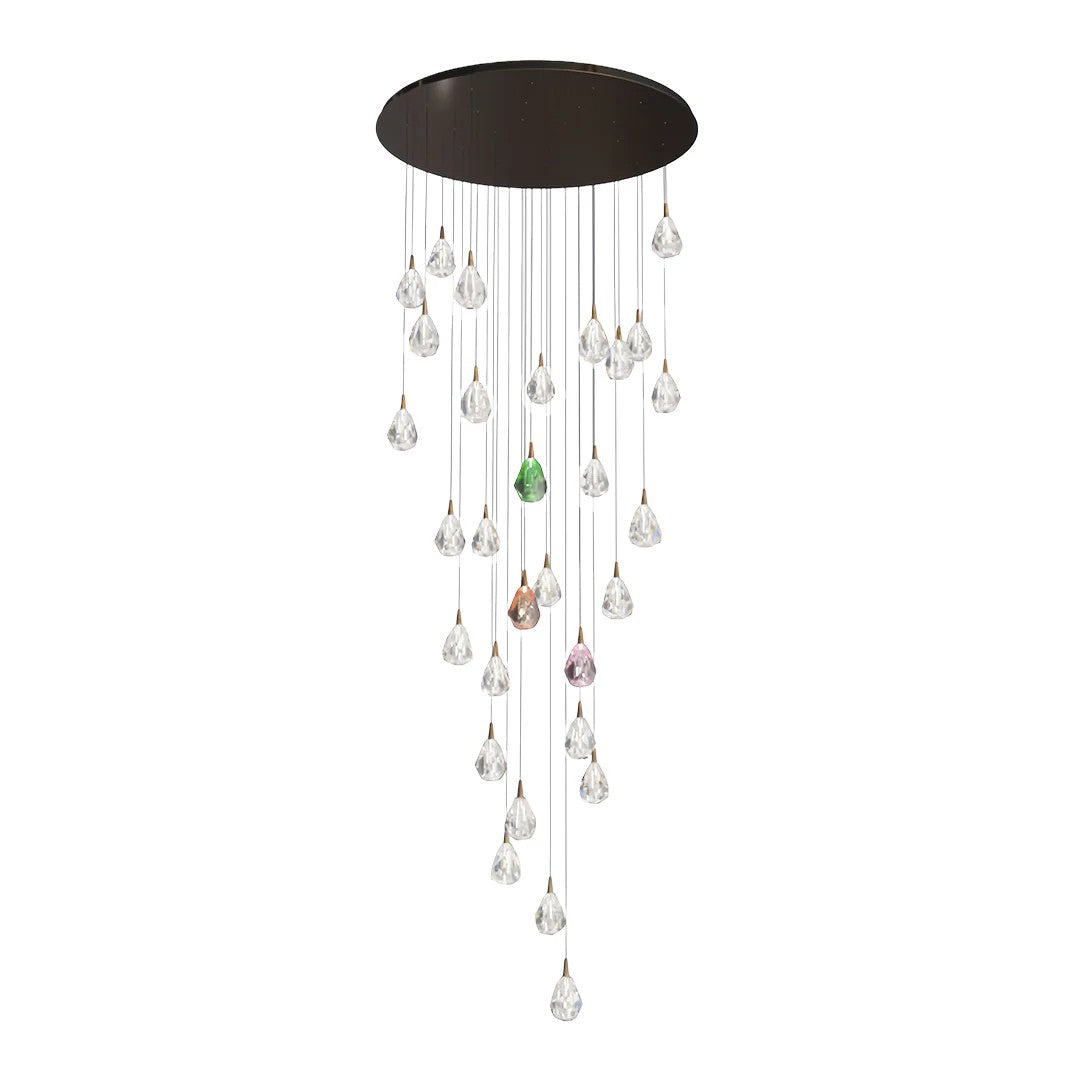 Crystal Chandelier for Staircase Luxury LED Ceiling Light - XYlight