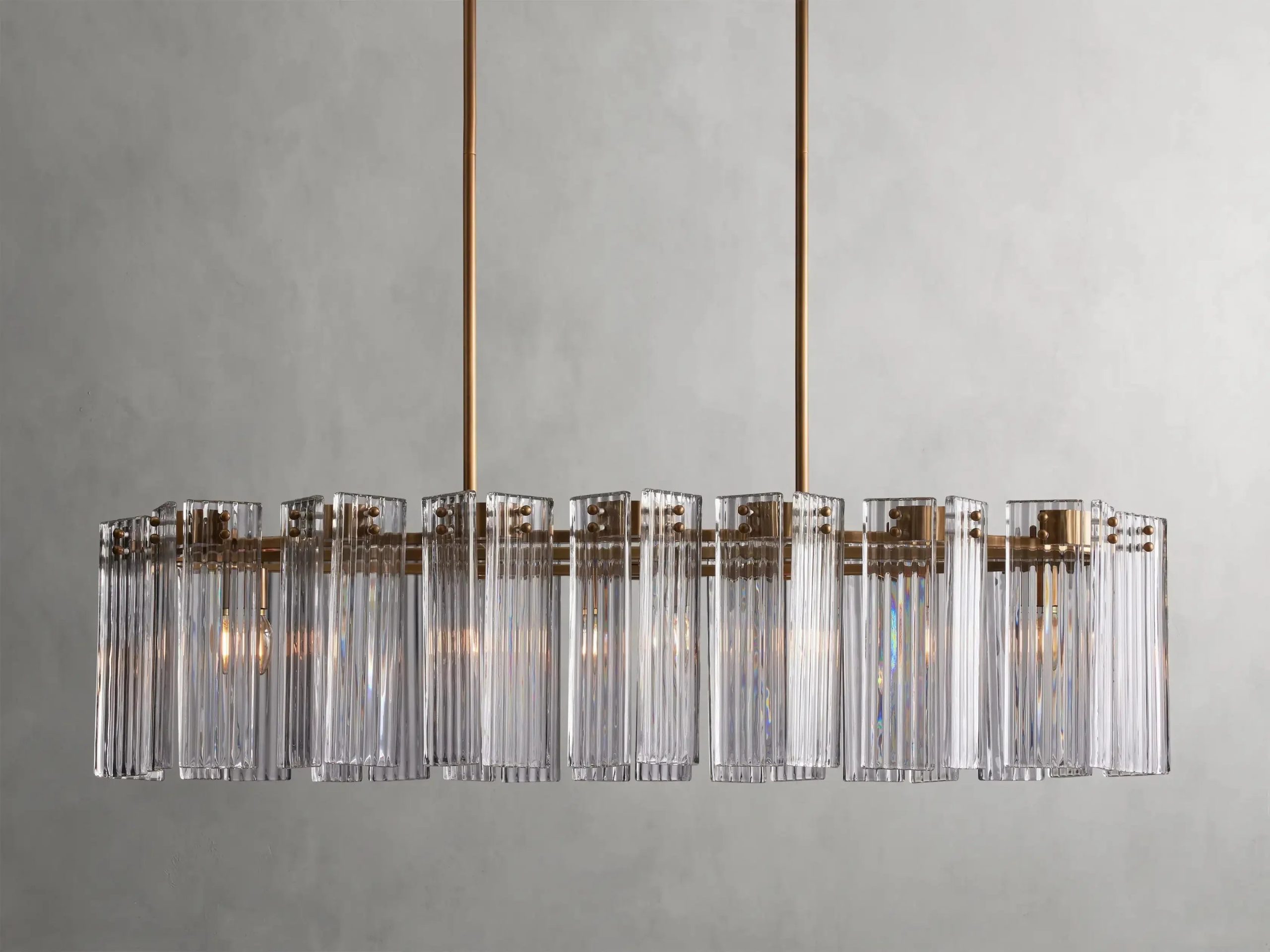Delsie Oval Art Glass Chandelier 51''63''72'' - XYlight
