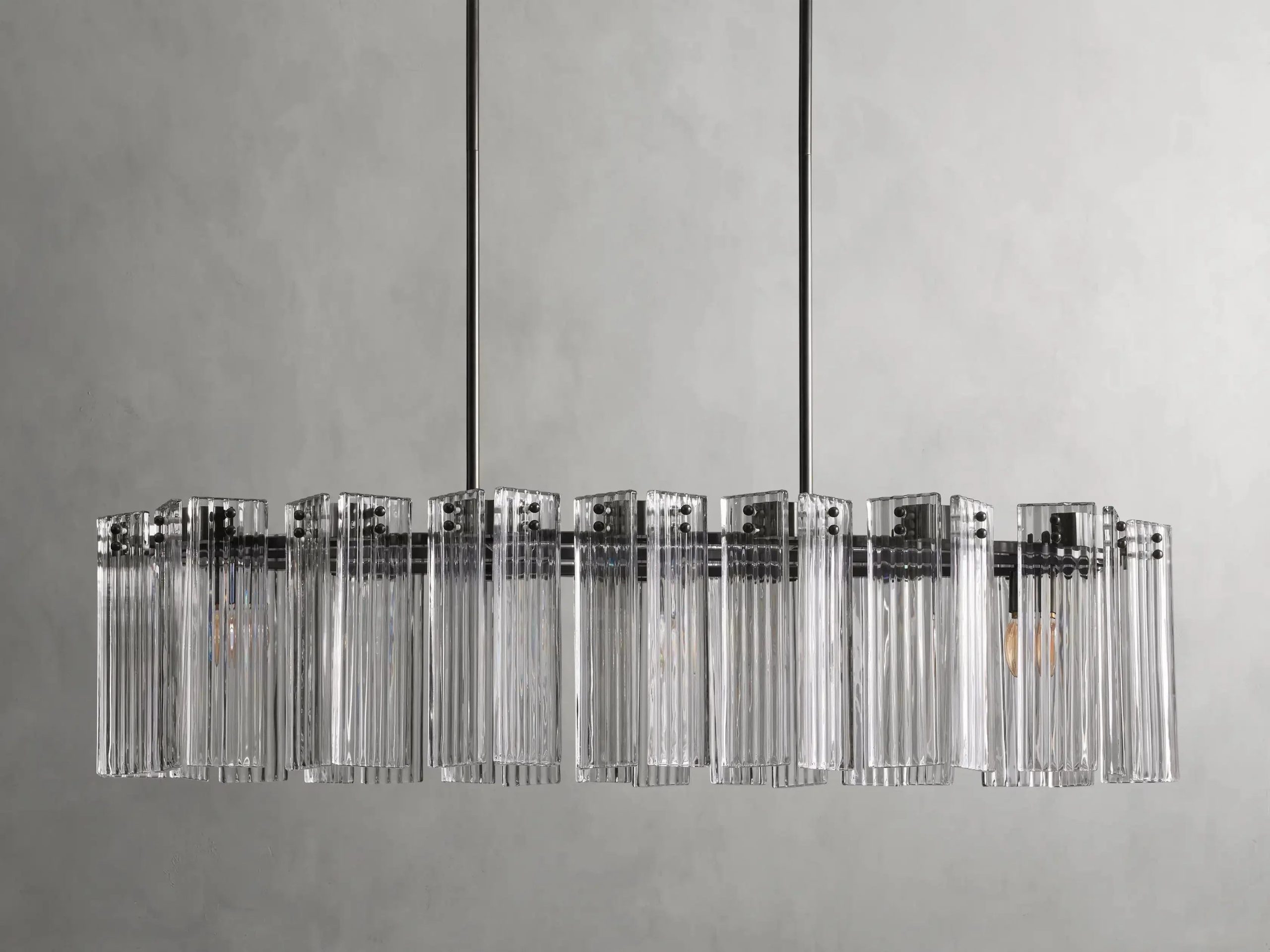Delsie Oval Art Glass Chandelier 51''63''72'' - XYlight