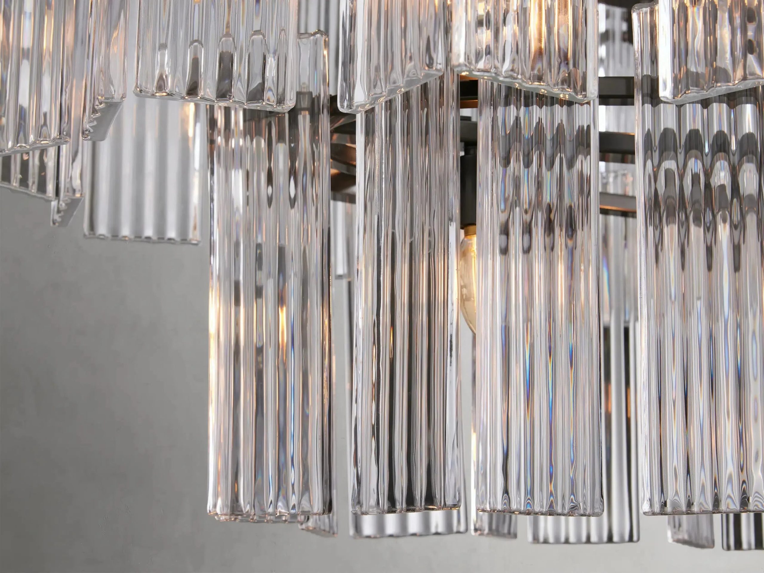 Delsie Oval Art Glass Chandelier 51''63''72'' - XYlight