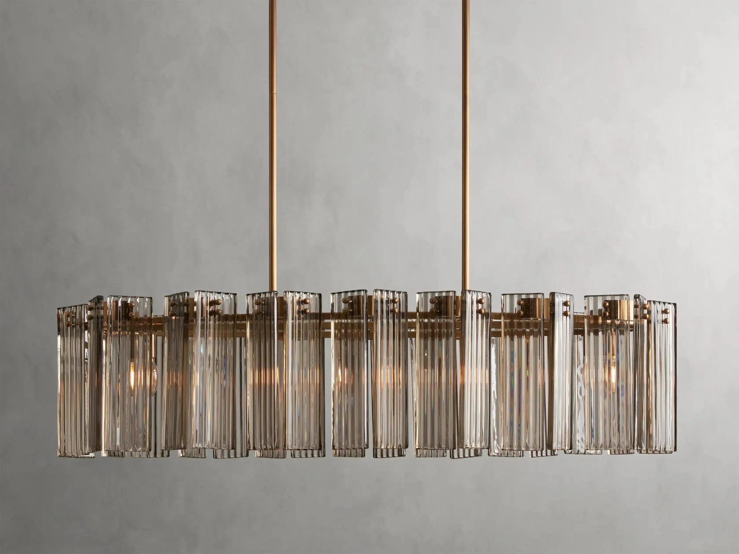 Delsie Oval Art Glass Chandelier 51''63''72'' - XYlight