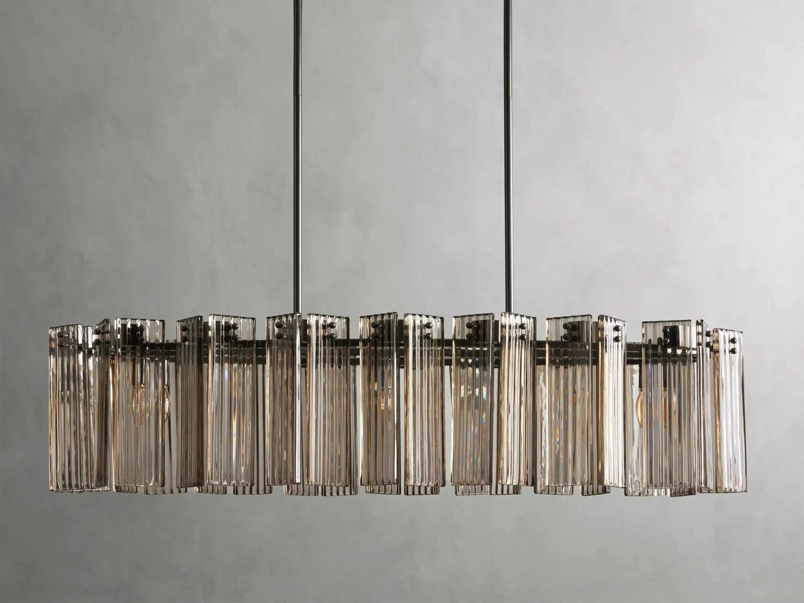 Delsie Oval Art Glass Chandelier 51''63''72'' - XYlight