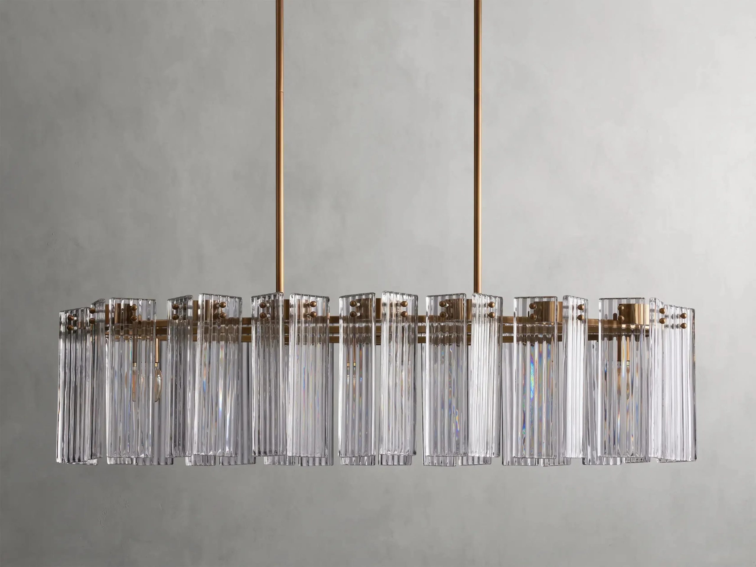 Delsie Oval Art Glass Chandelier 51''63''72'' - XYlight