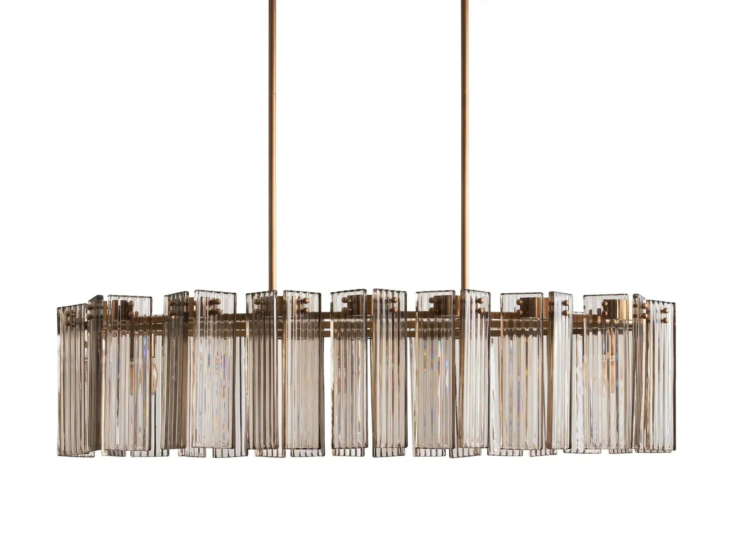 Delsie Oval Art Glass Chandelier 51''63''72'' - XYlight