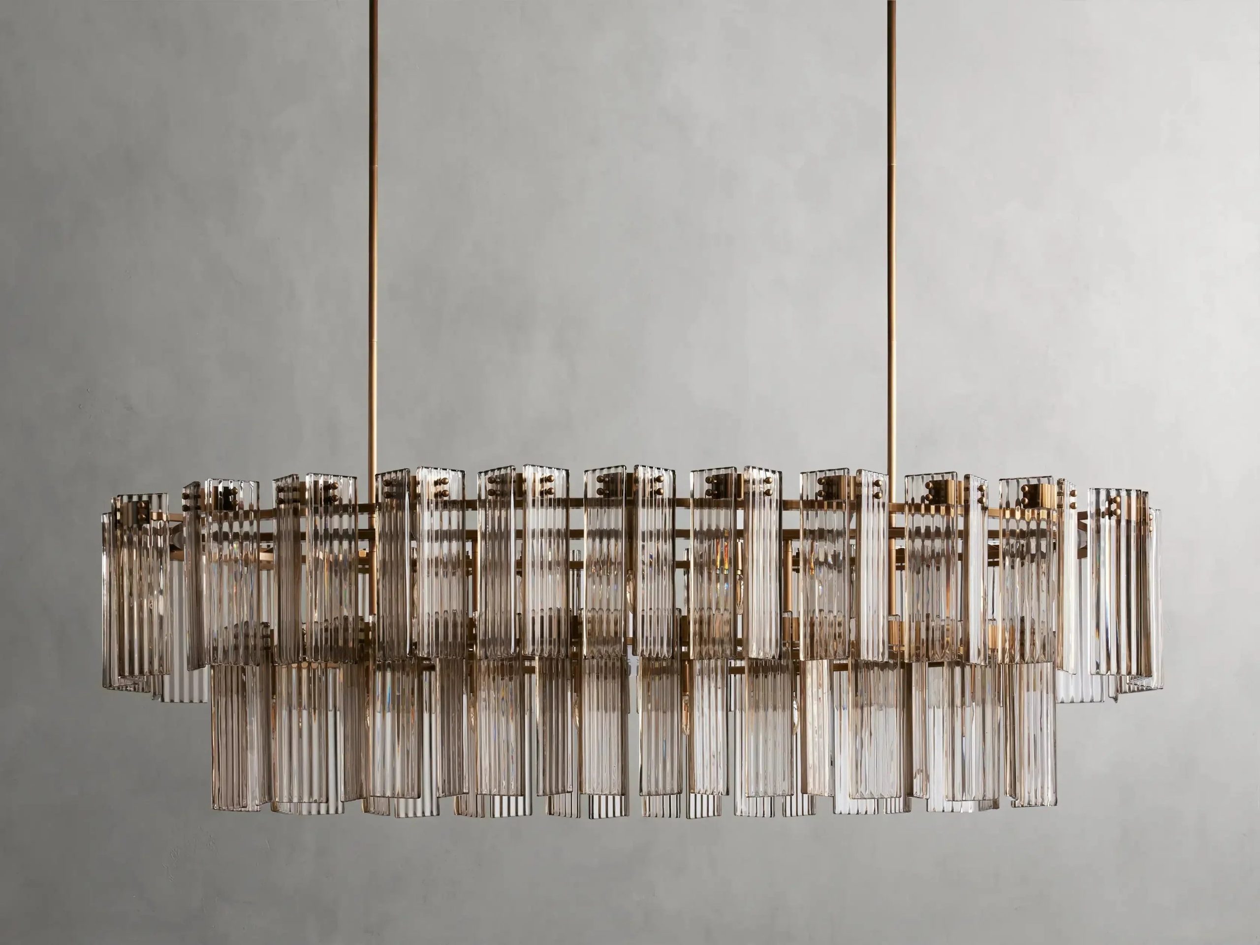 Delsie Oval Art Glass Chandelier 51''63''72'' - XYlight