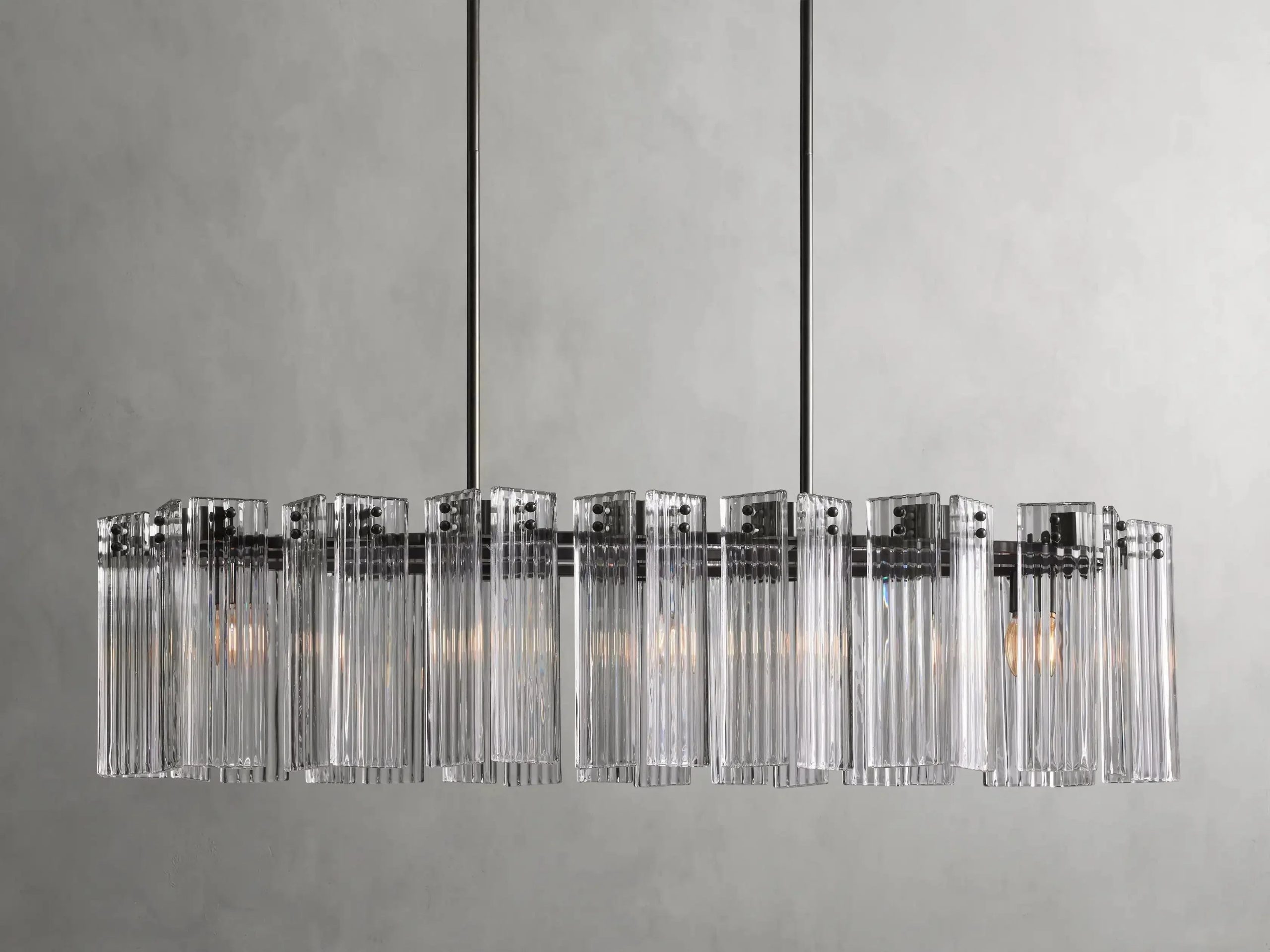 Delsie Oval Art Glass Chandelier 51''63''72'' - XYlight