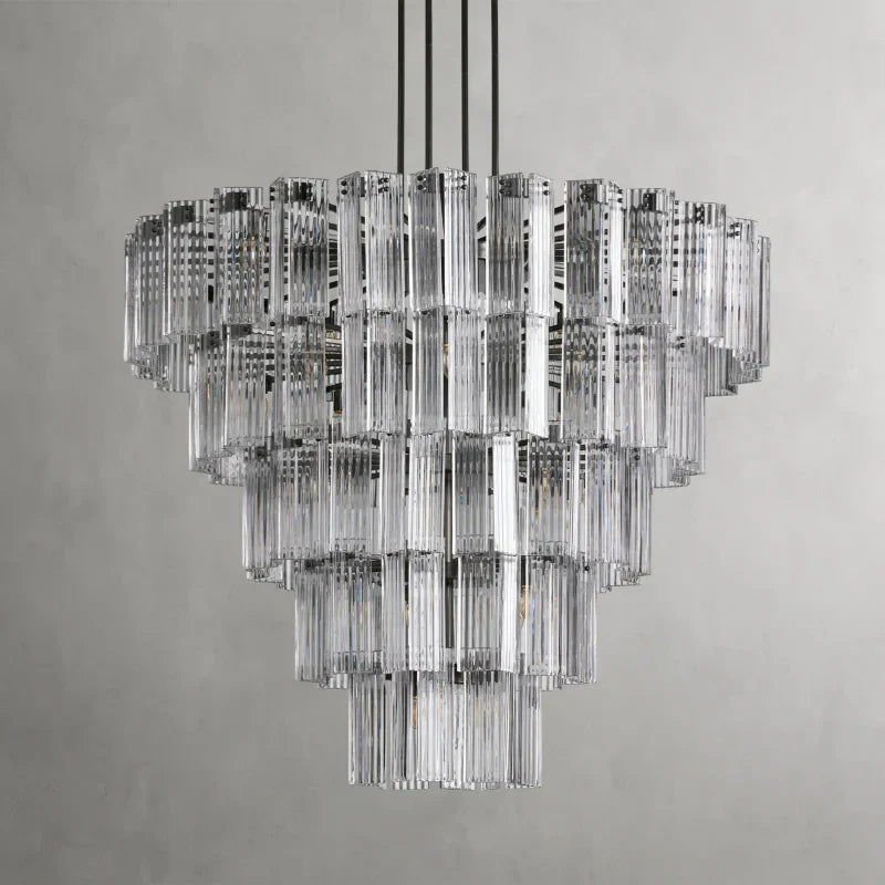 Delsie Round Art Glass Chandelier - XYlight