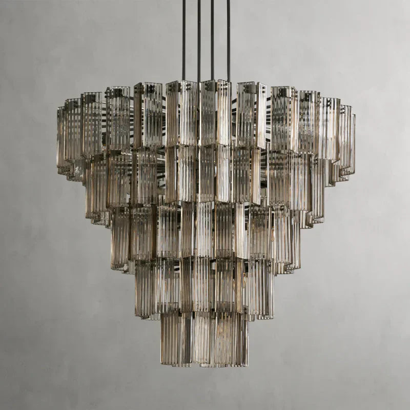 Delsie Round Art Glass Chandelier - XYlight