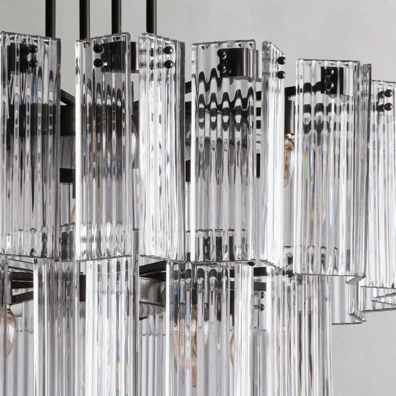 Delsie Round Art Glass Chandelier - XYlight