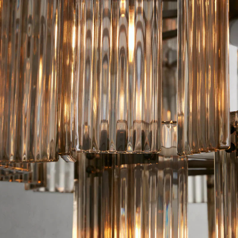 Delsie Round Art Glass Chandelier - XYlight