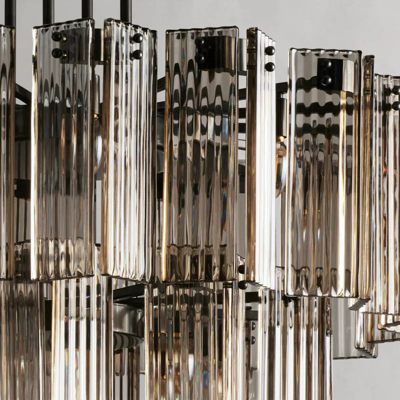 Delsie Round Art Glass Chandelier - XYlight