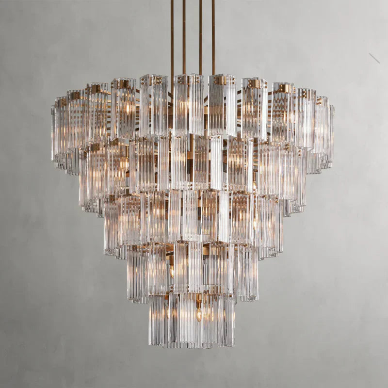 Delsie Round Art Glass Chandelier - XYlight