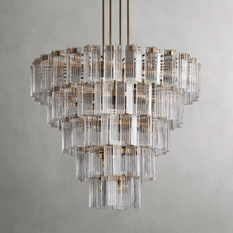 Delsie Round Art Glass Chandelier - XYlight