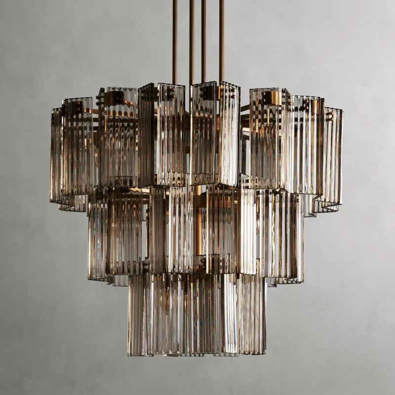 Delsie Round Art Glass Chandelier - XYlight