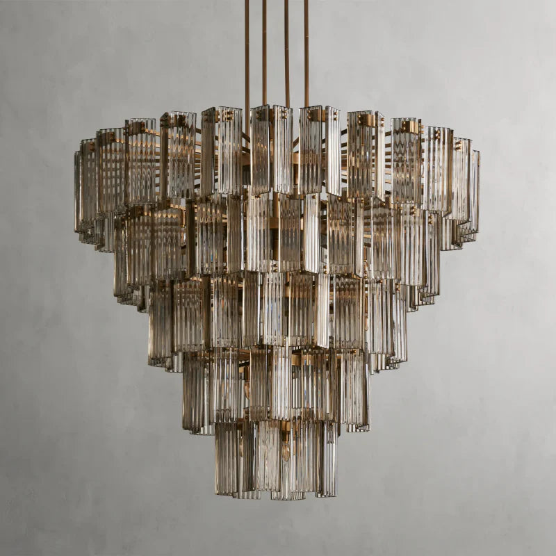 Delsie Round Art Glass Chandelier - XYlight