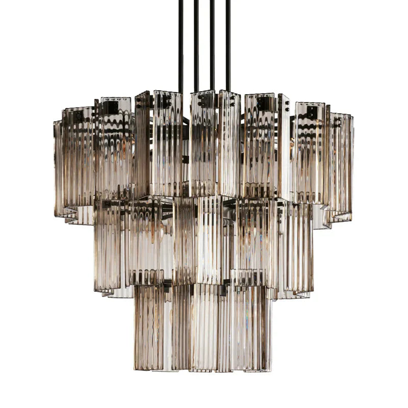 Delsie Round Art Glass Chandelier - XYlight