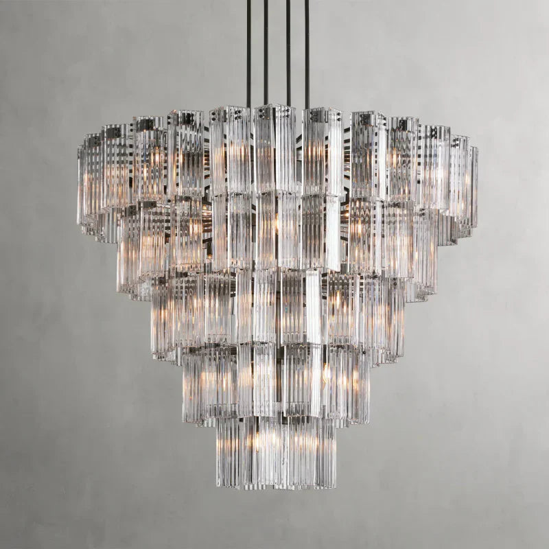 Delsie Round Art Glass Chandelier - XYlight