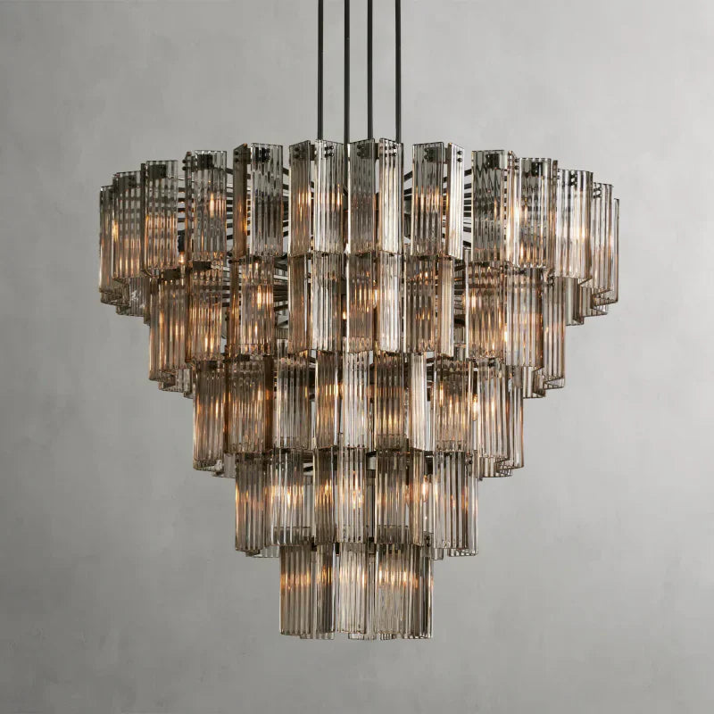 Delsie Round Art Glass Chandelier - XYlight