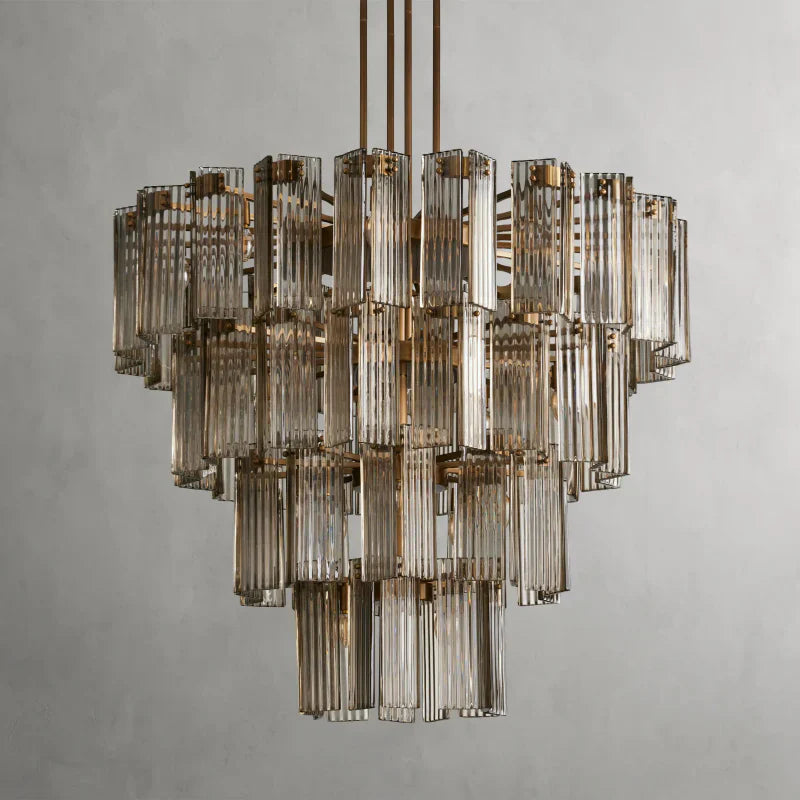 Delsie Round Art Glass Chandelier - XYlight