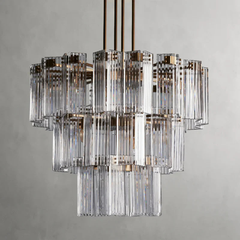 Delsie Round Art Glass Chandelier - XYlight
