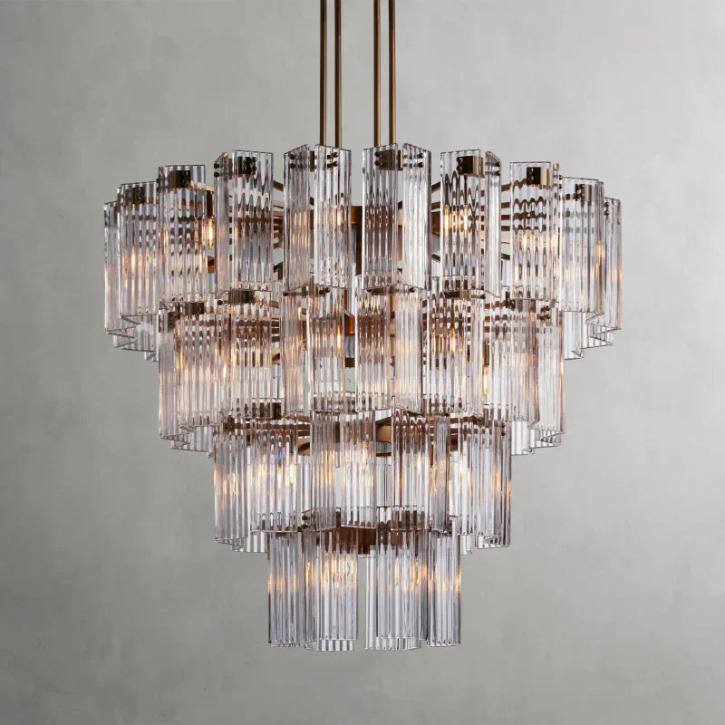 Delsie Round Art Glass Chandelier - XYlight