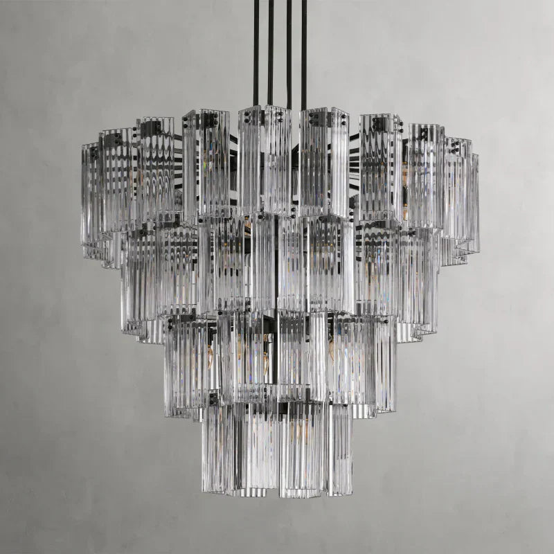 Delsie Round Art Glass Chandelier - XYlight